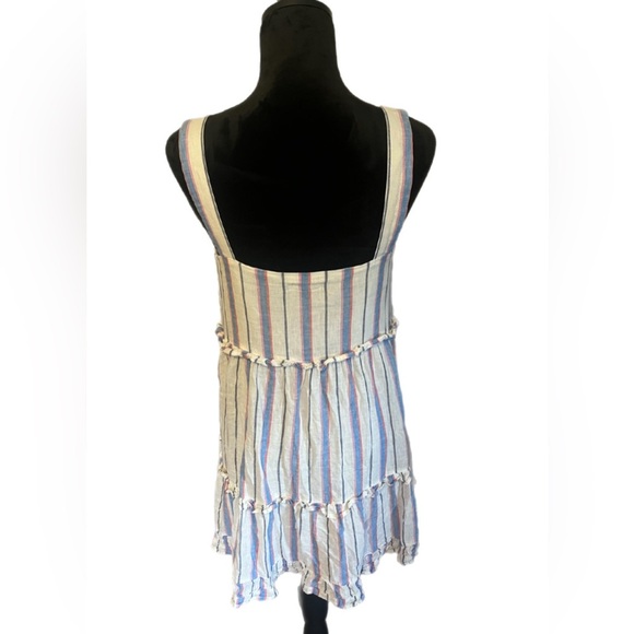 Rails Sandy Linen Tahiti Striped Ruffled Sundress- Small - Picture 5 of 7